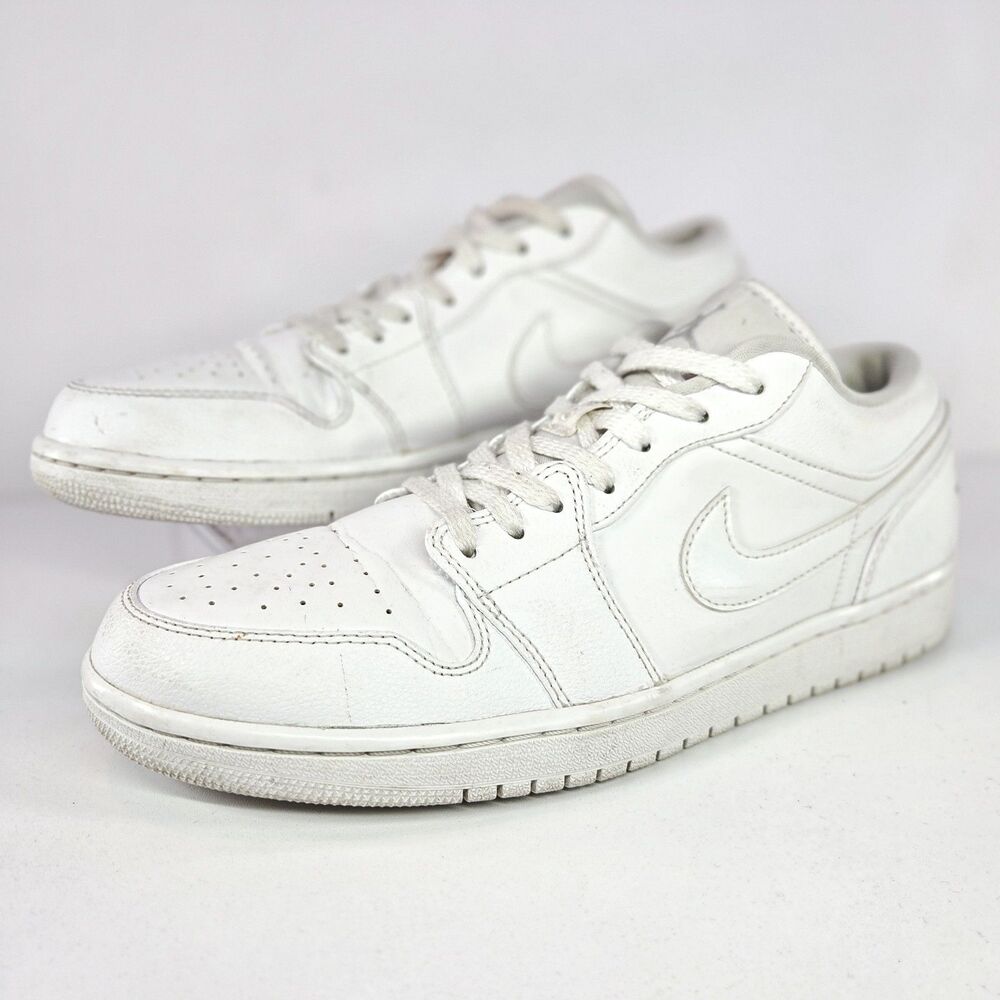 Nike Air Jordan 1 Low Triple White 553558-105 Men’s Size 10